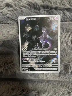 Pokemon Mewtwo EX TCG Scarlet & Violet 151 Rare Holo Card UPC Promo *LP* - Image 1