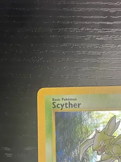 Pokemon TCG Scyther 017/130 Base Set 2 Holo Rare Card Vintage WOTC 1999 LP - Image 3