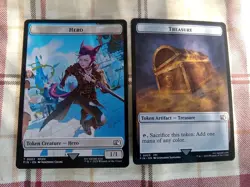 Hero (T0003) Treasure (T0023) Double-Sided Token Final Fantasy Regular MTG MINT - Image 1