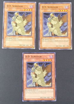 Yugioh TCG - 3x D.D. Survivor - SDDE-EN014 - Light Play - LP - Common - 2008 - Image 1