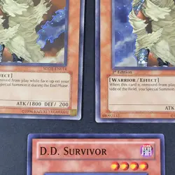 Yugioh TCG - 3x D.D. Survivor - SDDE-EN014 - Light Play - LP - Common - 2008 - Image 3