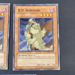 Yugioh TCG - 3x D.D. Survivor - SDDE-EN014 - Light Play - LP - Common - 2008 - Image 5
