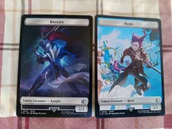 MTG - Hero 0003/Knight 0010 Token - Final Fantasy Mint Condition - Image 1