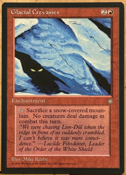LIMITED EDITION Ice Age Vintage MtG Glacial Crevasses Unplayed NM - Image 1