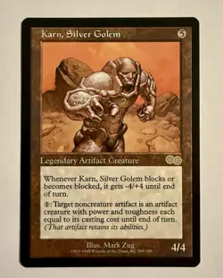 Karn, Silver Golem Urza's Saga Magic the Gathering MTG NM EXCELLENT CONDITION!!! - Image 1