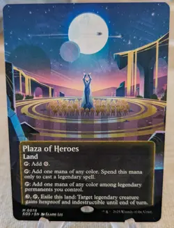 MTG EDGE OF ETERNITIES Mythic PLAZA OF HEROES #078 Borderless Regular - Image 1