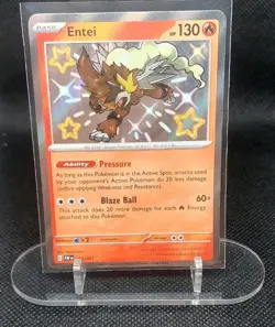 Entei 112/091 - Paldean Fates - Baby Shiny - Shiny Holo Rare - Pokemon TCG NM - Image 1
