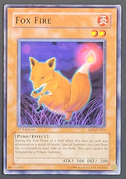 Yugioh TCG - Fox Fire - SD3-EN013 - Light Play - LP - 1st Edition - Common, 2005 - Image 1