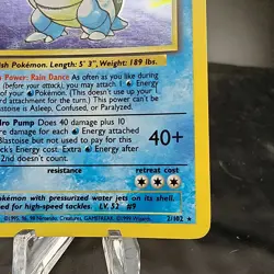 Blastoise Holo 2/102 Base Set WOTC 1999 Pokemon Card Unlimited Rare MP/LP ⭐ - Image 5