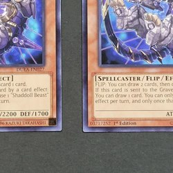 Yugioh TCG- 2x Shaddoll Beast - DUEA-EN027 - LP - 1st - Rare - Flip Effect 2014 - Image 5