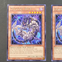 Yugioh TCG- 2x Shaddoll Beast - DUEA-EN027 - LP - 1st - Rare - Flip Effect 2014 - Image 3