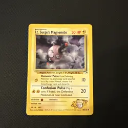 Pokemon Card - Gym Heroes 50/132 - LT. SURGE'S MAGNEMITE (uncommon) - LP - Image 1