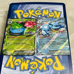 Blastoise & Venusaur ex Stellar Crown Stamped Pokemon GameStop Exclusive Promos - Image 1