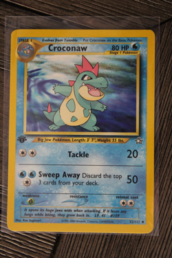 Pokemon TCG Croconaw 32/111 Neo Genesis Regular 1st Edition Vintage - Image 1