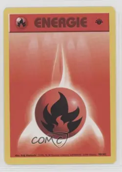 Fire Energy German 1st Ed. Pokemon Base Set #98 1999 - Image 1