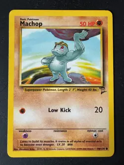 Machop Pokemon Card Common Base Set 2 - 78/130 1999 - Image 1