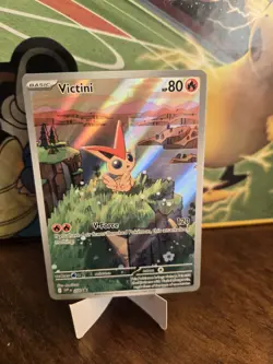Pokemon Victini SVP 208 Full Art Promo + 12/86 Poke ball Holo. - Image 2