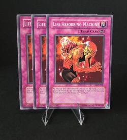 Yugioh x3 Playset Life Absorbing Machine LOD-012 Legacy of Darkness Unlimited - Image 1