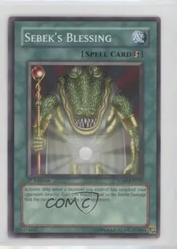 Sebek's Blessing 1st Ed. YuGiOh Dinosaur's Rage Structure Deck #SD09-EN020 2006 - Image 1