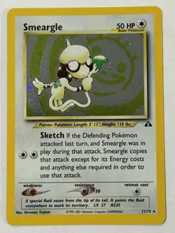 Smeargle 11/75 Neo Discovery Holo Pokemon Card - Image 2
