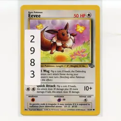 Pokemon TCG Eevee 51/64 WotC Jungle Unlimited Regular Common Card EN-LP 1999 - Image 3