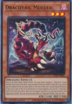 JUSH-EN005 Dracotail Mululu : Ultra Rare 1st Edition Mint YuGiOh Card - Image 1