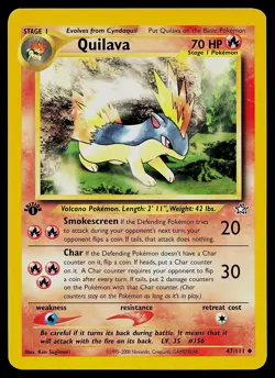 Pokemon Card - Quilava Neo Genesis 47/111 1st Edition - Image 1