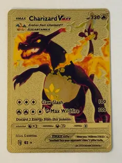 Charizard VMAX Gold Foil Pokemon Card - Image 1