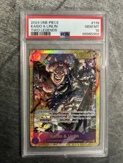PSA 10 One Piece CCG Kaido & Linlin Foil Card OP08-119 NM Secret Rare - Image 1