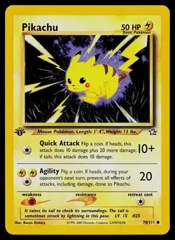 Pokemon Card - Pikachu Neo Genesis 70/111 1st Edition - Image 1