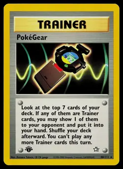 Pokemon Card - PokeGear Neo Genesis 88/111 1st Edition Rare - Image 1