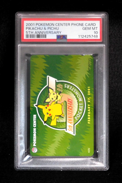 PSA 10 Pokemon Phone Card Pikachu & Pichu Japanese Center 5th Anniversary 2001 - Image 1