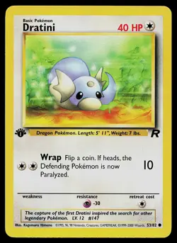 Pokemon Card - Dratini Team Rocket 53/82 1st Edition - Image 1