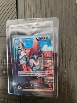2025 JULY PSA ONE PIECE SHANKS PROMO CARD HOLO REFRACTOR OP01-001 SEALED RARE - Image 1
