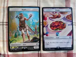 Hero (0002) Food (T0022) Double-Sided Token Final Fantasy Regular MTG NM - Image 1