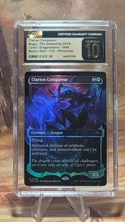 MTG Clarion Conqueror #400 Foil Showcase Tarkir Dragonstorm CGC Pristine 10 Pop1 - Image 1