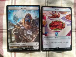 Hero (T0004) Food (T0022) Double-Sided Token Final Fantasy Regular MTG MINT!! - Image 1