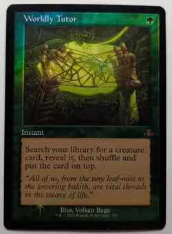 WORLDLY TUTOR Retro Frame Foil - Dominaria Remastered - MTG Magic: The Gathering - Image 1