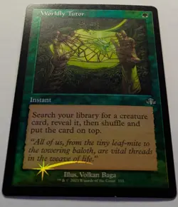 WORLDLY TUTOR Retro Frame Foil - Dominaria Remastered - MTG Magic: The Gathering - Image 2