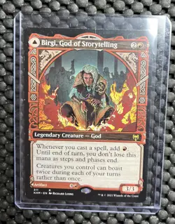 MTG Magic the Gathering Birgi, God of Storytelling Showcase Kaldheim - Image 1