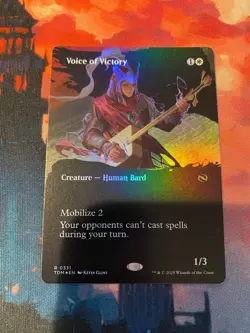 MTG Tarkir Dragonstorm Voice of Victory Borderless Foil - Image 1