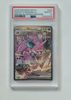 Pokemon S&V Destined Rivals #233 SIR Team Rocket's Nidoking EX PSA 10 Gem Mint - Image 1