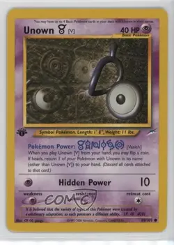 Unown 1st Ed. Pokemon Neo Destiny #89 2002 - Image 1