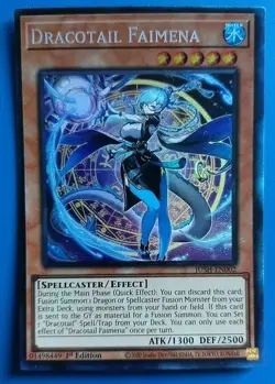 Near Mint Yugioh Dracotail Faimena JUSH-EN002 Collector's Rare 1st Edition - Image 1