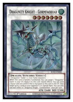 Yugioh Dragunity Knight #BLVO-EN045 Super Rare Blazing Vortex LP - Image 1