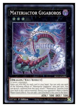 Yugioh Materiactor Gigaboros #BLVO-EN084 Super Rare Blazing Vortex LP - Image 1