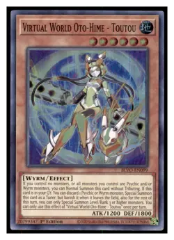 Yugioh Virtual World Oto-Hime #BLVO-EN099 Super Rare Blazing Vortex LP - Image 1