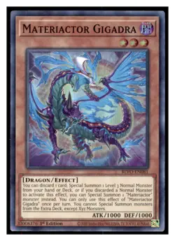 Yugioh Materiactor Gigadra #BLVO-EN081 Super Rare Blazing Vortex LP - Image 1
