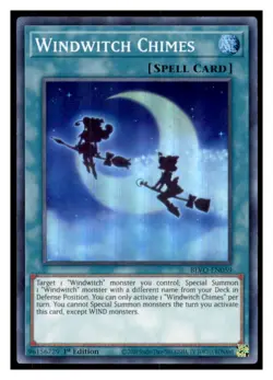 Yugioh Windwitch Chimes #BLVO-EN059 Super Rare Blazing Vortex LP - Image 1