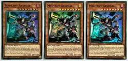3 x PHRA-EN089 Myutant Arsenal - Super Rare 1st Edition Near Mint YuGiOh Card - Image 1
